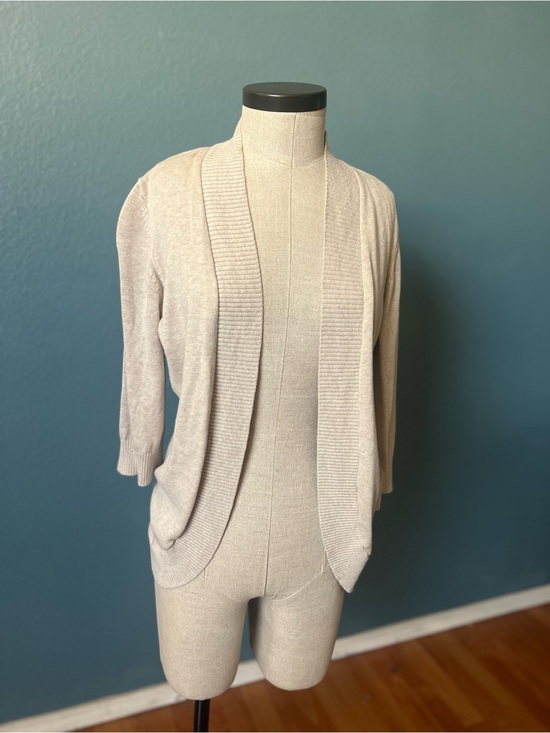 89th & Madison Sweaters - 89th & Madison Light Beige Open-Front Women's Sweater Cardigan size XL